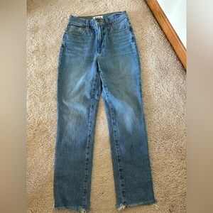 Madewell Blue Straight Jeans Classic Denim Style the perfect vintage Jean